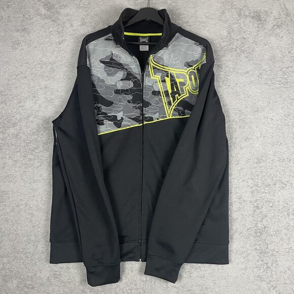 Tapout Jacket Mens XL Black Gray Camo Full Zip Track Athletic MMA Style - Picture 3 of 11